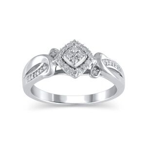 Sterling Silver Diamond Ring